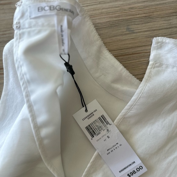 BCBGernation // Eyelet Embroidered A-line White dress Size S NWT - Picture 8 of 14